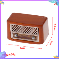 ? JCTTTY ? 1: 12 dollhouse Home อุปกรณ์เสริมกระเป๋าจำลอง MINI Retro Radio