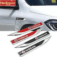 Hardingsun บังโคลน3D โลหะ1คู่สติ๊กเกอร์ตกแต่งโลโก้สำหรับ Nissans Nismo X-Trail Almera Qashqai Tiida Teana