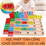 Đồ chơi Bộ học Toán Domino gỗ thông 110 chi tiết đồ chơi giáo dục trẻ em thumbnail
