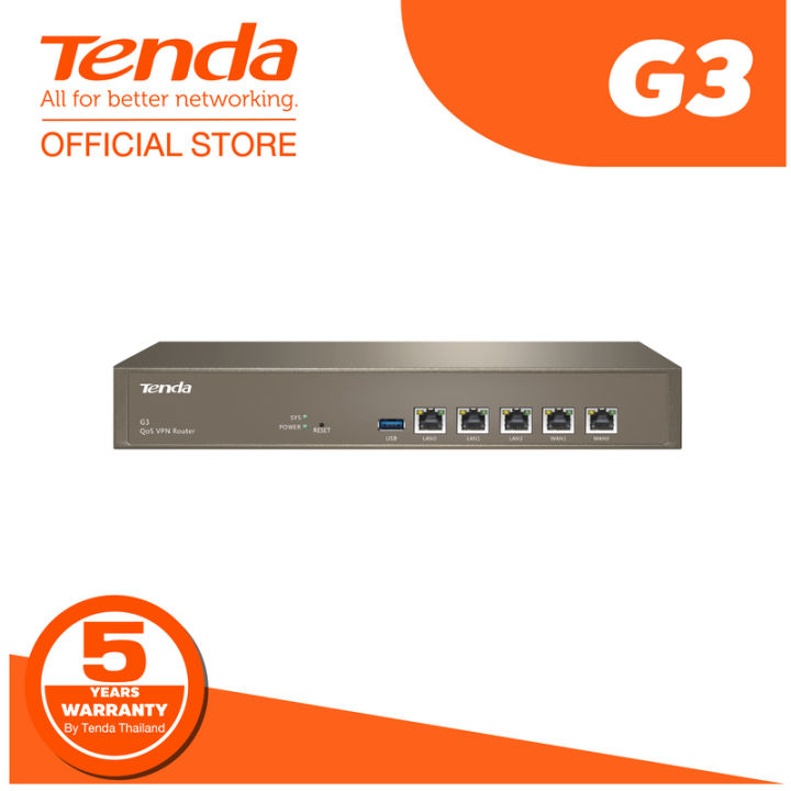 tenda-g3-load-balanced-router-wireless-qos-vpn-router-gateway-เราเตอร์-รุ่น-g3-multi-wan-ports-จัดส่งฟรี-ประกันศูนย์ไทย-5-ปี