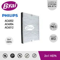 แผ่นกรองอากาศ HEPA Filter รุ่น AC4125 สำหรับเครื่องฟอกอากาศ Philips รุ่น AC4002, AC4004, AC4012