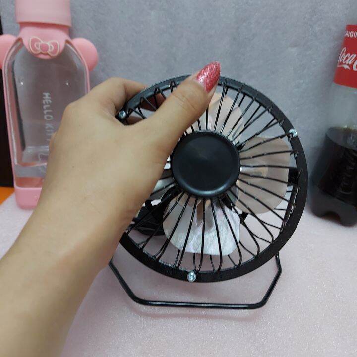 พัดลมพกพา-4-นิ้ว-usb-mini-fan-พัดลม-usb-พัดลมตั้งโต๊ะขนาด4นิ้ว-พัดลมสำหรับสัตว์เลี้ยง