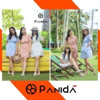 Panida เดรส Enjoy-Life01 เดรสทำงาน เพื่อนเจ้าสาว สี ฟ้า ขาว เบส คลีม น้ำตาล มีกระเป๋าข้าง ชุดทำงาน