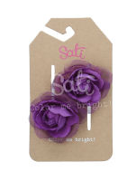 SATI-กิ๊บหนีบผม-A. PURPLE ROSE CLIP-FCF090