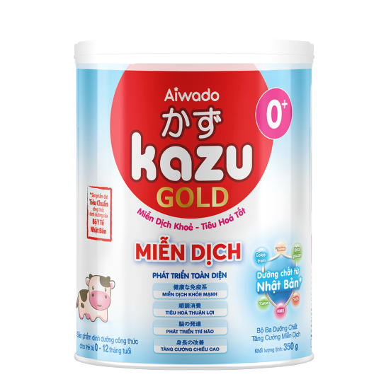 Sữa bột aiwado kazu miễn dịch gold 0+ 350g dưới 12 tháng - tinh tuý dưỡng - ảnh sản phẩm 1