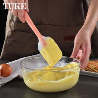 TUKE Silicone Cream Scraper Heat Resistant Soft Easy to Clean Household Food Grade Cheese Spatula Cake Bread Baking Tools