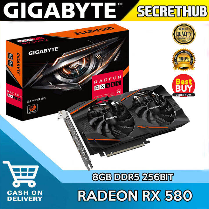 AMNETPC RX 580 GIGABYTE Radeon RX 580 GAMING 8G GDDR5 Graphics Card ...