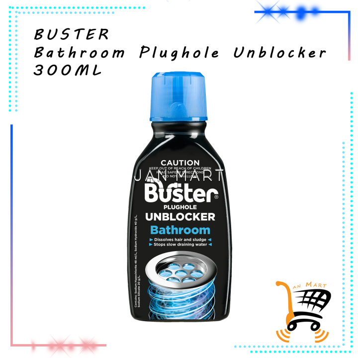 BUSTER Bathroom Sink Plughole Unblocker 300ML Lazada