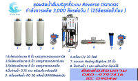 ชุดผลิตน้ำดื่มบริสุทธ์ระบบ RO 3Q กำลังการผลิต 3,000ลิตรต่อวัน(125ลิตรต่อชั่วโมง)