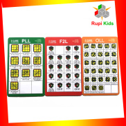 Bộ thẻ công thức rubik Z-Cube CFOP PLL F2L OLL