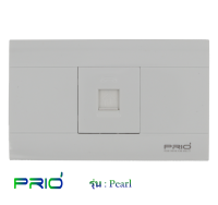 PRIO Pearl White ปลั๊ก โทรศัพท์ หน้ากากพลาสติก สีขาว ขาวกว่า สวยหรู