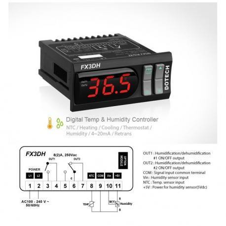Dotech Digital Temp. & Humidity Controller  Model : FX3DH-A1