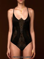 PATTRICIA A.GARDE Lace and Satin Bodysuit บอดี้สูทผ้าลูกไม้และซาติน