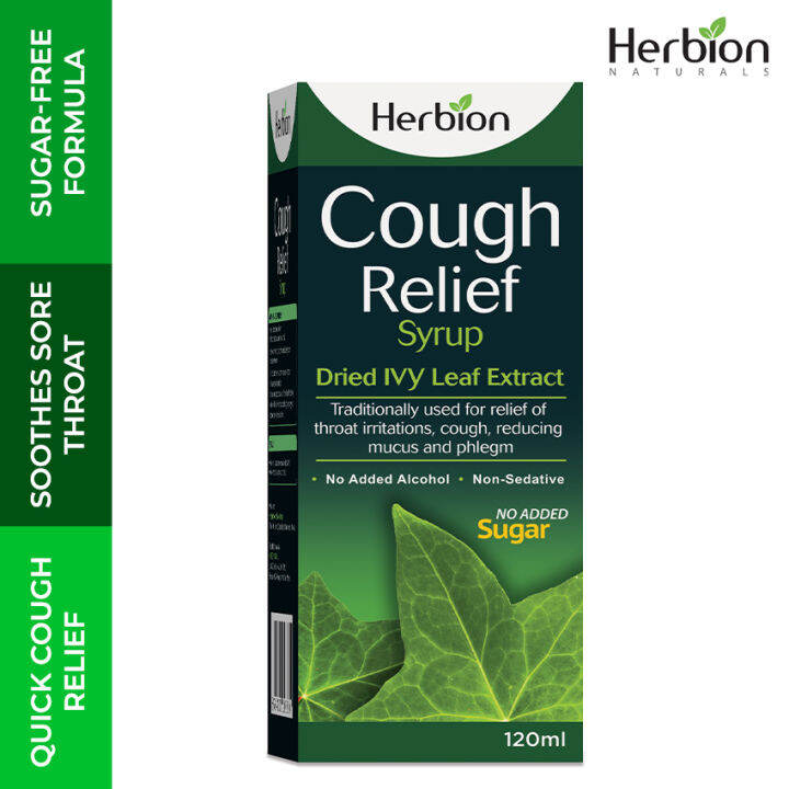 Herbion Cough Relief Syrup with Dried Ivy Leaf Extract Relieves