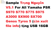 Sample Trọng Nguyễn V5.1 For All Yamaha PSR S970 S770 S775 S975 A3000