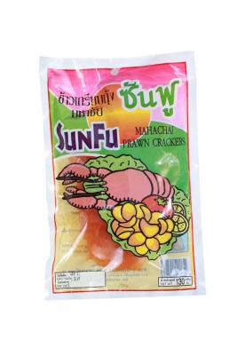ข้าวเกรียบกุ้งมหาชัย ตราซันฟู Mahachai Prawn Crackers SunFu 130 g