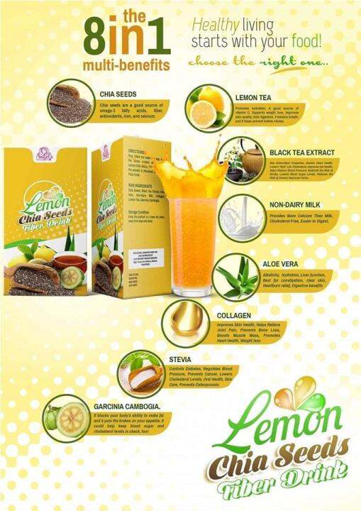Lemon Chia Seeds Fiber Drink Lazada PH