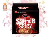 Nongshim Shin Red Super Spicy นงชิม ชิน เรด ซูปเปอร์ สไปซี่ 120 g. 5 ซอง