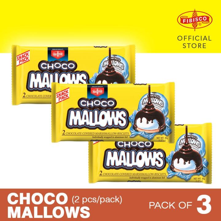 FIBISCO Choco Mallows Snack Pack 2 Pcs - Pack of 3 | Lazada PH