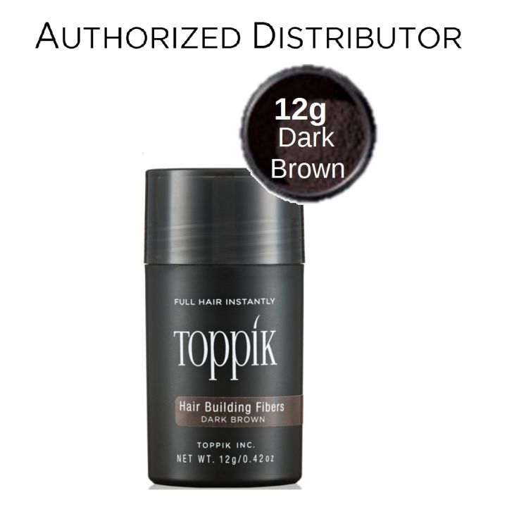 Toppik Hair Building Fibers, Dark Brown Hair Fibers, Hair Thickener for  Thinning Hair, Hair Care to Create the Appearance of Thicker Hair, 0.42 OZ