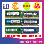 Ram laptop 8GB DDR3L bus 1600 Micron - Crucial - Kingston - Apacer PC3L