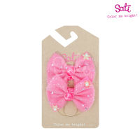 SATI-กิ๊บติดผม-T.PONYBAND PINK BOW-PB024