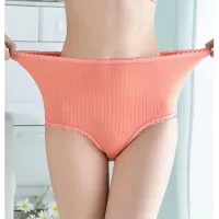 โปรโมชั่น Flash Sale : VI Vian กางเกงในสตรี กางเกงชั้นในลายลูกไม้เอวสูง กางเกงในมาใหม่ เอวสูงน่ารัก เก็บพุง สำหรับคนใส่กางเกงในไซส์ใหญ่ ใส่ได้ถึง 44 นิ้ว