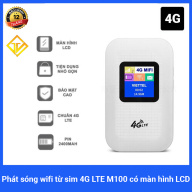 Phát sóng wifi từ sim 4G LTE M100 có màn hình LCD Mẫu mới 2020 thumbnail