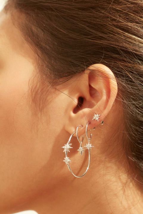 haus-of-jewelry-celestial-hoop-earrings-ต่างหูเงินแท้-ประดับเพชรคิวบิกเซอร์โคเนีย-cubic-zirconia