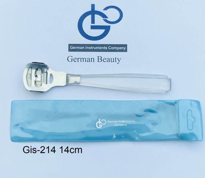 german-instruments-ที่ขูดส้นเท้า-com-cutter-ด้ามพลาสติกใส-ขนาด-14-cm-nbsp-รุ่น-gis-214