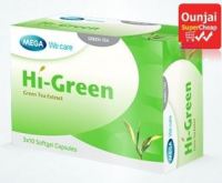 Mega We Care Hi Green ชาเขียวสกัด เพื่อรูปร่าง และสุขภาพที่ดี 1 กล่อง 30 แคปซูล [931011]