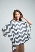 QueenCows เสื้อให้นม ชุดให้นม : COCO Stretch Ponchos (Gray)