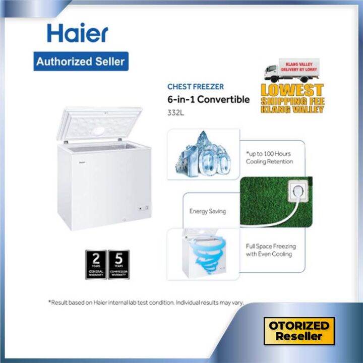 Haier (332L) Chest Freezer Convertible (Freezer Fridge) BD328HP Lazada