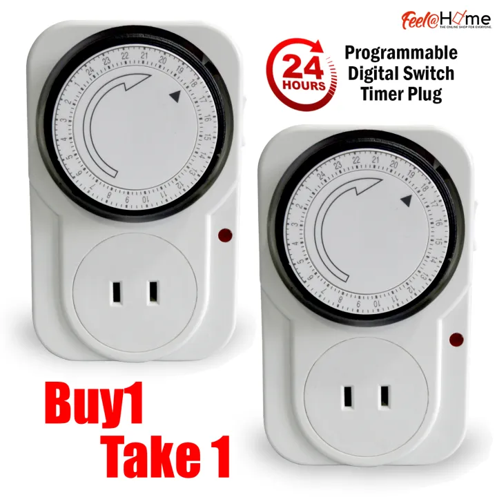 Buy 1 Take 1 24 Hours Auto Switch Off Timer power Outlet Energy Saver by Feel at Home Lazada PH