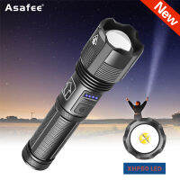 Asafee 1000 Lumens ไฟฉาย1600 XHP50ไฟฉาย LED 1*18650/3AAA สวิตช์เปิดปิด Micro USB ชาร์จ5เกียร์แบบพับเก็บได้กันน้ำ