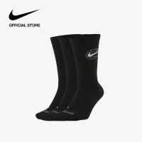 Nike Unisex Everyday Crew Basketball Socks (3 Pairs) - Black ไนกี้ ถุงเท้าบาสเก็ตบอล ยูนิเซ็กส์ (3 คู่) - สีดำ