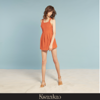 [Kwankao] Sunshine Playsuit ชุดจัมพ์สูทขาสั้นสีส้ม