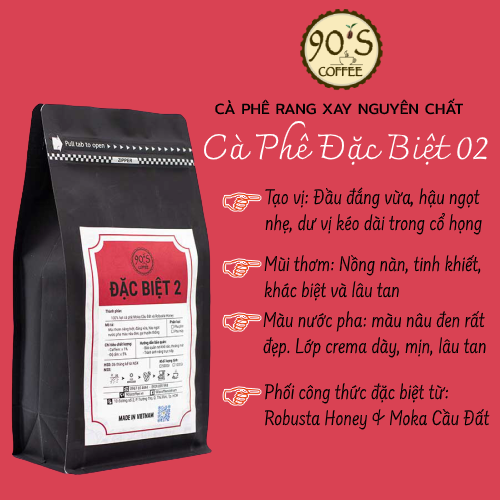 Hot túi 500gr cà phê đặc biệt 02 pha phin moka & robusta honey rang mộc - ảnh sản phẩm 3
