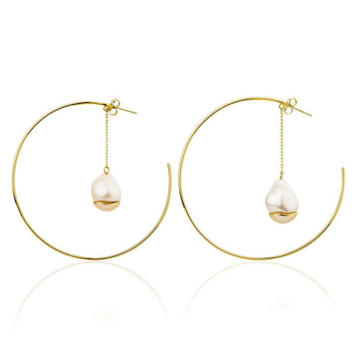 haus-of-jewelry-moana-marin-hoop-earrings-ต่างหูเงินแท้-ประดับมุกน้ำจืด-freshwater-pearl