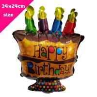 Balloon Fest ลูกโป่งฟอยล์มินิ เค้กวันเกิด Happy Birthday ขนาด 34x24ซม.