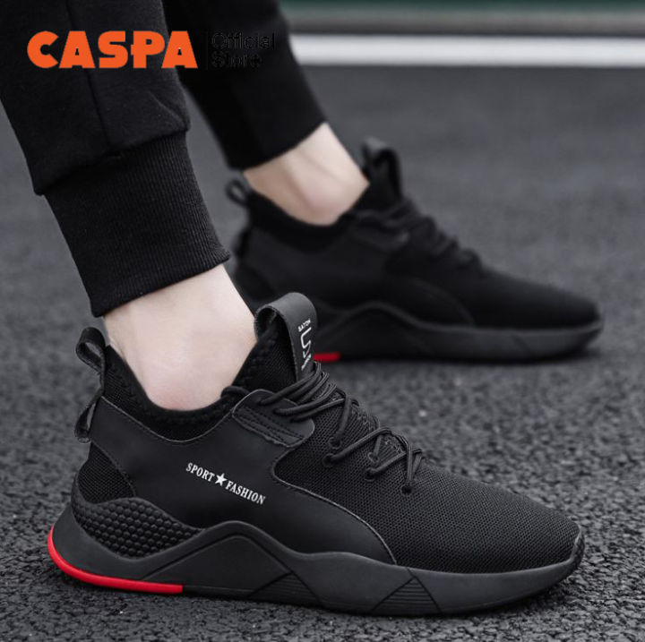 caspa-รองเท้าผ้าใบผู้ชาย-ลายกราฟฟิค-สำหรับผู้ชาย-รองเท้าแฟชั่น-สไตล์เกาหลี-นุ่มสบาย-เรียบหรูดูดีสไตล์-สปอร์ตt09-black