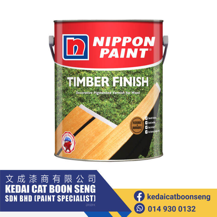 Nippon Paint Timber Finish 5L colour Lazada