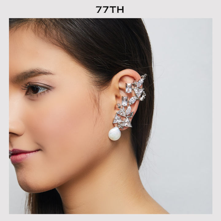 77th-rococo-crystals-mix-ear-cuff-ต่างหูคลิปหนีบ-ร๊อคโคโค-คริสตัล-เอียคัพ