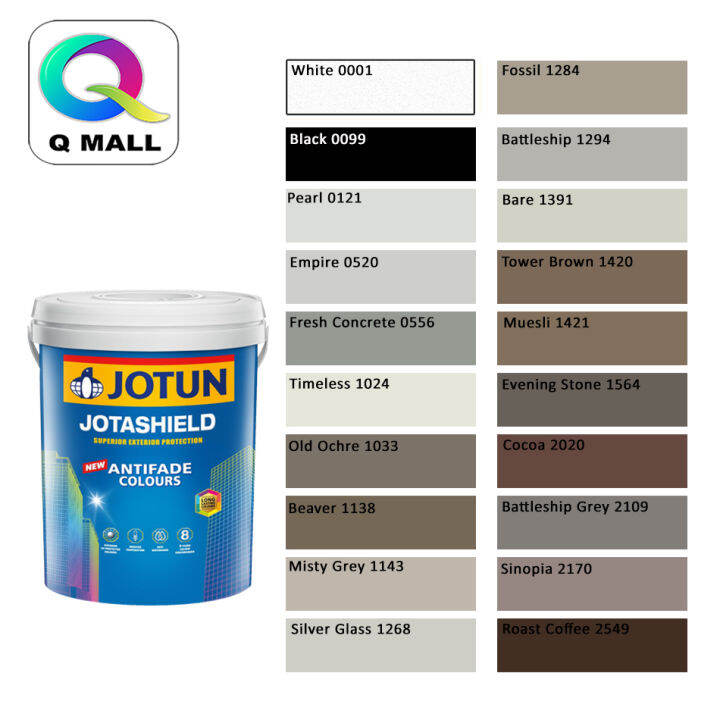 (00012549) 1L Jotun Jotashield Antifade Colours Exterior Paint Part 8