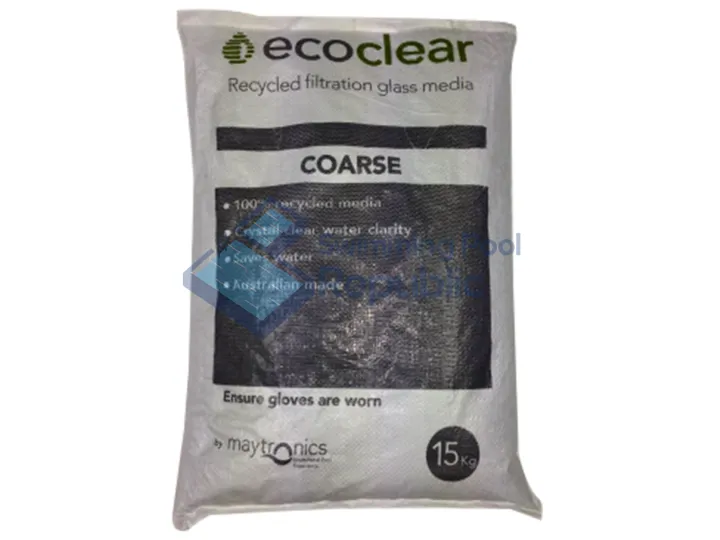 EcoClear Glass Filter Media, Coarse 15kg, Swimming Pool Filter Media