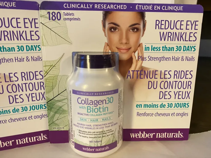 Webber Naturals Collagen 30 W Biotin 180tabs Expiration Ma2022