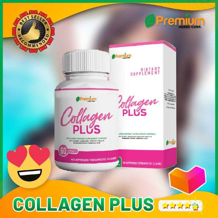 PHC05-A Collagen Plus (60 capsules) Premium Herbs Corp w/ Glutathione ...