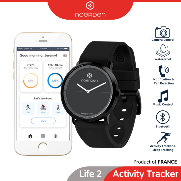 NOERDEN Life2 Hybrid Smartwatch Silicone 38mm Fitness Tracker Workout ...