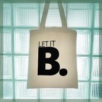 typositive กระเป๋าผ้าแคนวาส canvas bag กระเป๋าสะพายผู้หญิง Tote Bag (สีครีม) สกรีน LET IT BE ไม่ซ้ำใคร