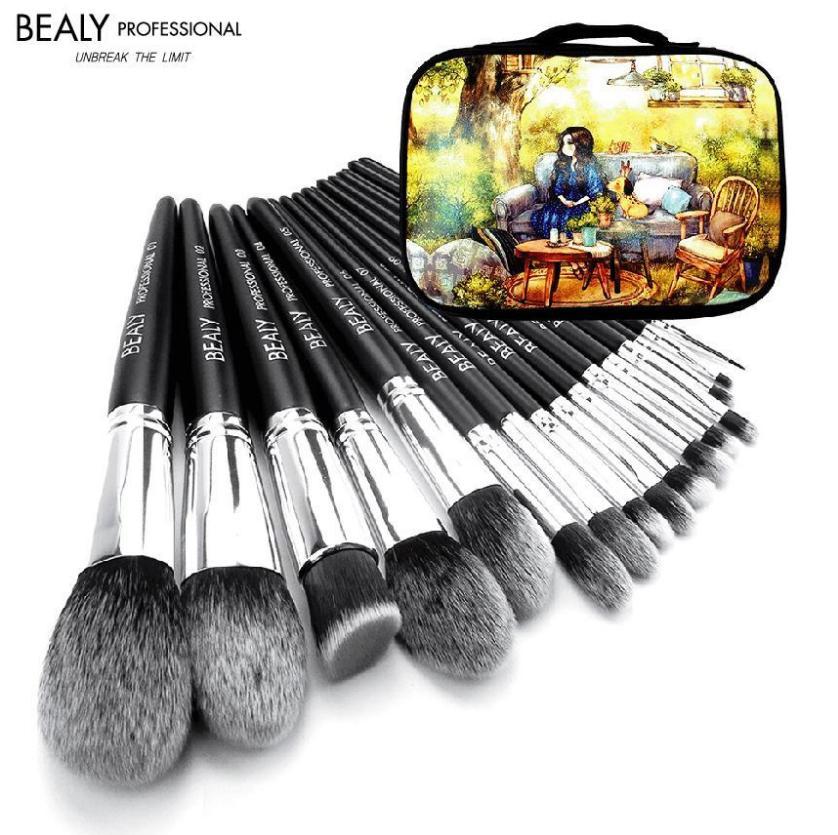 Bộ Cọ Xếp Lớp Bealy 16 Pieces Makeup Brushes Professional Set (Cọ+Túi)